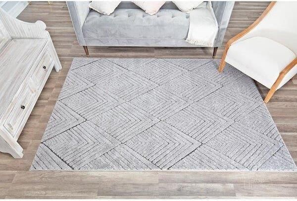 The appearance of CosmoLiving By Cosmopolitan Chanai CN30B Soapstone Geometric Contemporary Gray 8' x 10' Area Rug designed by Rugs America in the modern / contemporary interior design. This gray piece of furniture  was selected by 1StopBedrooms from Chanai Collection to add a touch of cosiness and style into your home. Sku: RA29165. Material: Polypropylene. Product Type: Area Rugs. Image1