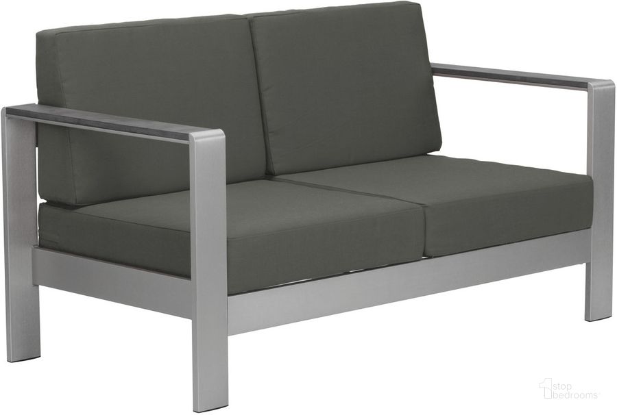 The appearance of Cosmopolitan Sofa In Dark Gray designed by Zuo Modern in the modern / contemporary interior design. This dark gray piece of furniture  was selected by 1StopBedrooms from Cosmopolitan Collection to add a touch of cosiness and style into your home. Sku: 703986. Material: Aluminum. Product Type: Sofa. Image1