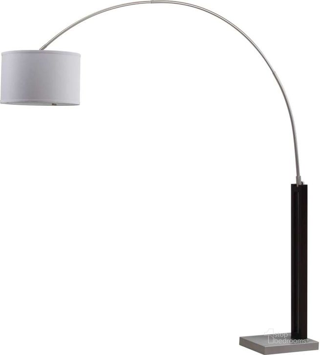The appearance of Cosmos Black, Nickel and Off-White 83 Inch Arc Floor Lamp designed by Safavieh in the modern / contemporary interior design. This black nickel piece of furniture  was selected by 1StopBedrooms from Safavieh LIT Collection to add a touch of cosiness and style into your home. Sku: LIT4350A. Product Type: Floor Lamp. Image1