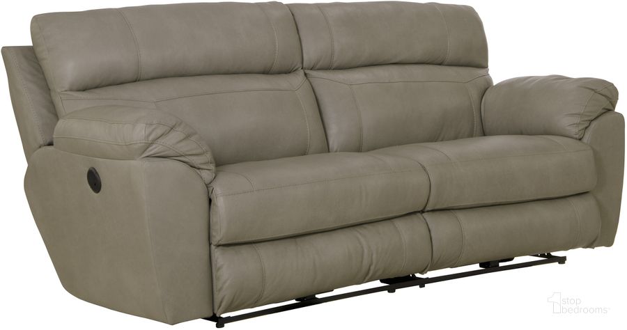 The appearance of Costa Power Lay Flat Reclining Sofa In Putty designed by Catnapper in the traditional interior design. This putty piece of furniture  was selected by 1StopBedrooms from Costa Collection to add a touch of cosiness and style into your home. Sku: 64071127356307356. Material: Leather. Product Type: Reclining Sofa. Image1