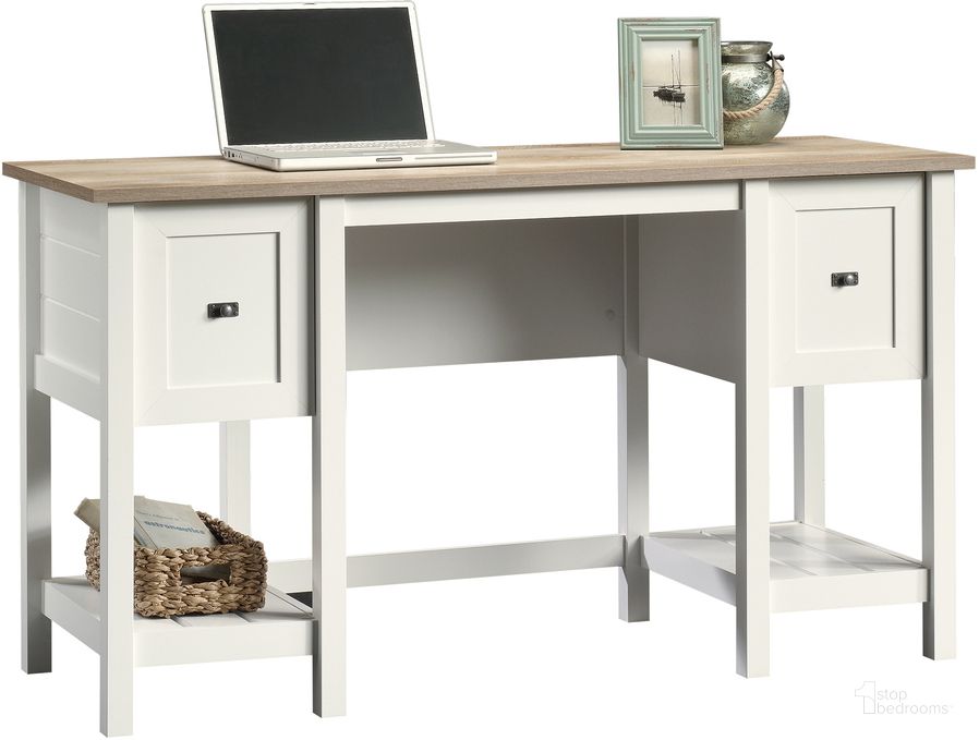 The appearance of Cottage Road Desk In Soft White designed by Sauder in the country / farmhouse interior design. This soft white piece of furniture  was selected by 1StopBedrooms from Cottage Road Collection to add a touch of cosiness and style into your home. Sku: 418072. Product Type: Desk. Material: Engineered Wood. Image1