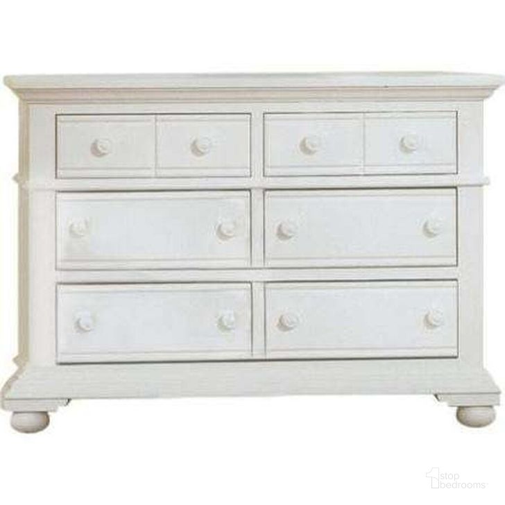 The appearance of Cottage Traditions White Double Dresser designed by American Woodcrafters in the country / farmhouse interior design. This white piece of furniture  was selected by 1StopBedrooms from Chateau Collection to add a touch of cosiness and style into your home. Sku: 6510-260. Material: Wood. Product Type: Dresser. Image1
