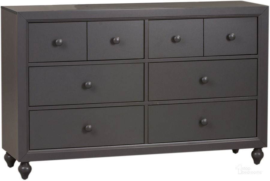 The appearance of Cottage View Dark Gray 6 Drawer Dresser designed by Liberty in the transitional interior design. This gray piece of furniture  was selected by 1StopBedrooms from Cottage View Collection to add a touch of cosiness and style into your home. Sku: 423-BR30. Material: Wood. Product Type: Dresser. Image1