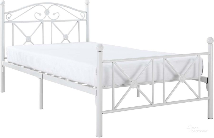 The appearance of Cottage White Twin Bed designed by Modway in the modern / contemporary interior design. This white piece of furniture  was selected by 1StopBedrooms from Cottage Collection to add a touch of cosiness and style into your home. Sku: EEI-799. Bed Size: Twin. Material: PVC. Product Type: Slat / Spindle Bed. Bed Type: Slat / Spindle Bed. Image1