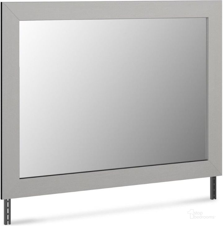 The appearance of Cottonburg Light Gray And White Mirror designed by Signature Design by Ashley in the transitional interior design. This white and light gray piece of furniture  was selected by 1StopBedrooms from Cottonburg Collection to add a touch of cosiness and style into your home. Sku: B1192-36. Material: Glass. Product Type: Dresser Mirror. Image1