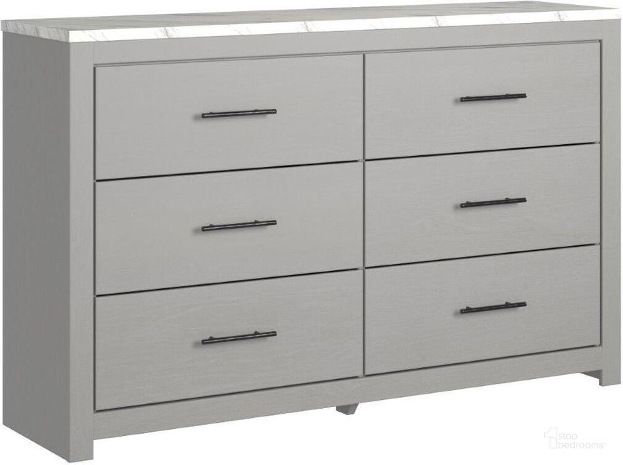 The appearance of Cottenburg Light Gray/White Dresser designed by Signature Design by Ashley in the transitional interior design. This white and light gray piece of furniture  was selected by 1StopBedrooms from Cottenburg Collection to add a touch of cosiness and style into your home. Sku: B1192-31. Material: Marble. Product Type: Dresser. Image1