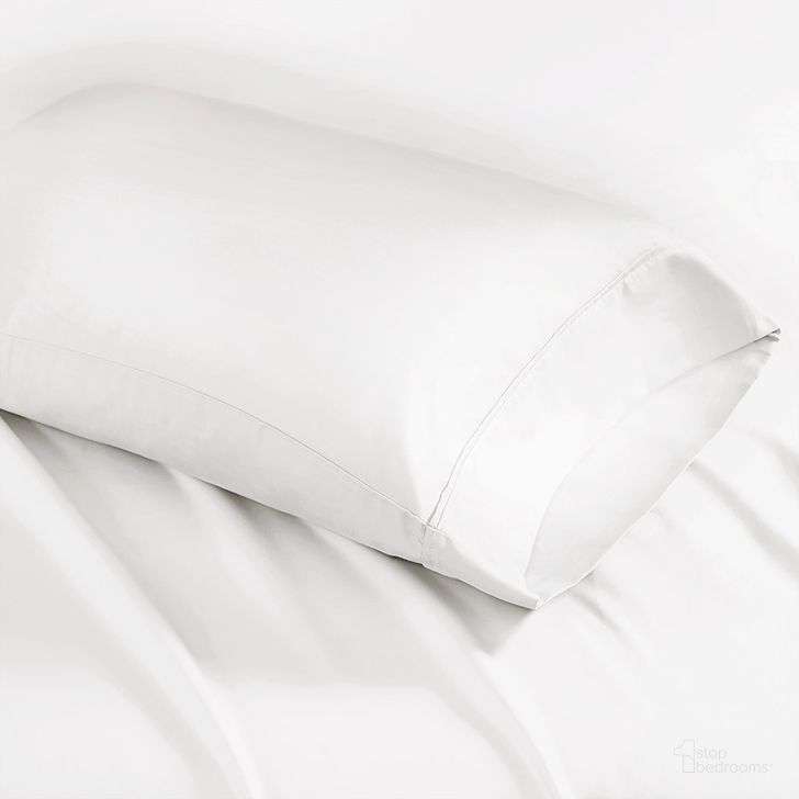 The appearance of Cotton And Polyester Solid Pillowcase In White MP21-4843 designed by Olliix in the transitional interior design. This white piece of furniture  was selected by 1StopBedrooms from 1500 Thread Count Collection to add a touch of cosiness and style into your home. Sku: MP21-4843. Material: Polyester. Product Type: Pillow Cover. Image1