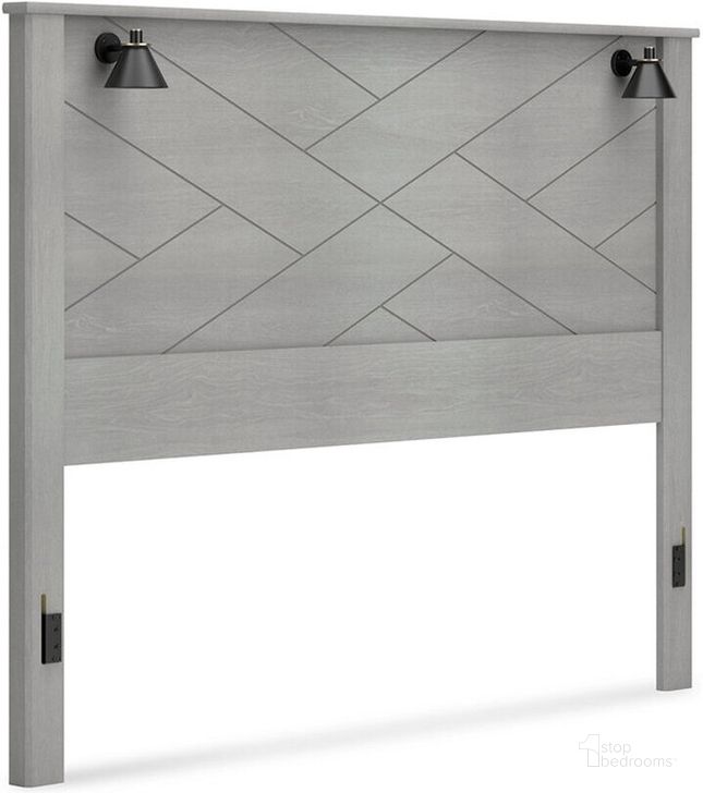 The appearance of Cottonburg Light Gray King Panel Headboard Only designed by Signature Design by Ashley in the transitional interior design. This light gray piece of furniture  was selected by 1StopBedrooms from Cottonburg Collection to add a touch of cosiness and style into your home. Sku: B1192-58. Material: Wood. Product Type: Headboard. Bed Size: King. Image1