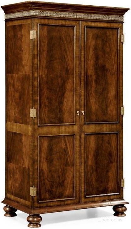 The appearance of Country Farmhouse Gentlemans Mahogany Wardrobe designed by Jonathan Charles in the traditional interior design. This antique piece of furniture  was selected by 1StopBedrooms from Country Farmhouse Collection to add a touch of cosiness and style into your home. Sku: 493733-MAH. Material: Wood. Product Type: Wardrobe. Image1