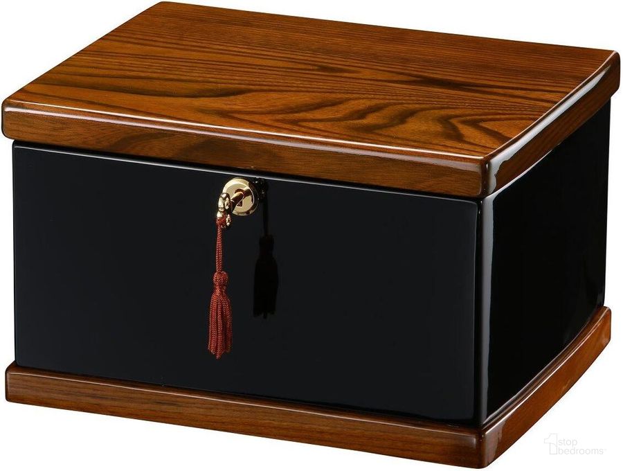 The appearance of Courage Box In Walnut and Black designed by Howard Miller in the modern / contemporary interior design. This black piece of furniture  was selected by 1StopBedrooms from Courage Collection to add a touch of cosiness and style into your home. Sku: 800191. Product Type: Box. Image1