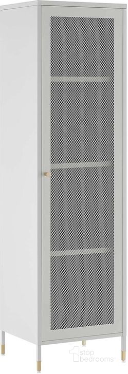 The appearance of Covelo Tall Storage Cabinet In Light Gray designed by Modway in the modern / contemporary interior design. This light gray piece of furniture  was selected by 1StopBedrooms from Covelo Collection to add a touch of cosiness and style into your home. Sku: EEI-6210-LGR. Material: Steel. Product Type: Storage Cabinet. Image1