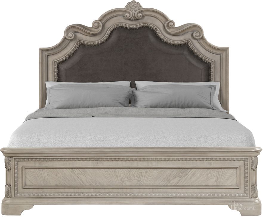 The appearance of Coventry King Upholstered Panel Bed designed by Bernards in the  interior design. This light gray piece of furniture  was selected by 1StopBedrooms from Coventry Collection to add a touch of cosiness and style into your home. Sku: 1989-112. Bed Type: Panel Bed. Product Type: Panel Bed. Bed Size: King. Material: Wood Veneer. Image1