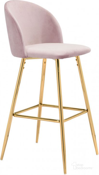 The appearance of Cozy Pink Bar Chair designed by Zuo Modern in the modern / contemporary interior design. This pink piece of furniture  was selected by 1StopBedrooms from Cozy Collection to add a touch of cosiness and style into your home. Sku: 101559. Material: Steel. Product Type: Bar Chair. Image1