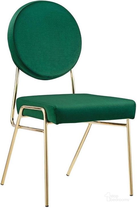 The appearance of Craft Performance Velvet Dining Side Chair In Gold Green designed by Modway in the transitional interior design. This gold and green piece of furniture  was selected by 1StopBedrooms from Craft Collection to add a touch of cosiness and style into your home. Sku: EEI-6252-GLD-GRN. Material: Polyester. Product Type: Side Chair. Image1