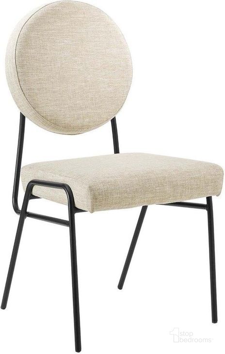 The appearance of Craft Upholstered Fabric Dining Side Chairs In Black Beige designed by Modway in the transitional interior design. This black beige piece of furniture  was selected by 1StopBedrooms from Craft Collection to add a touch of cosiness and style into your home. Sku: EEI-6253-BLK-BEI. Material: Polyester. Product Type: Side Chair. Image1