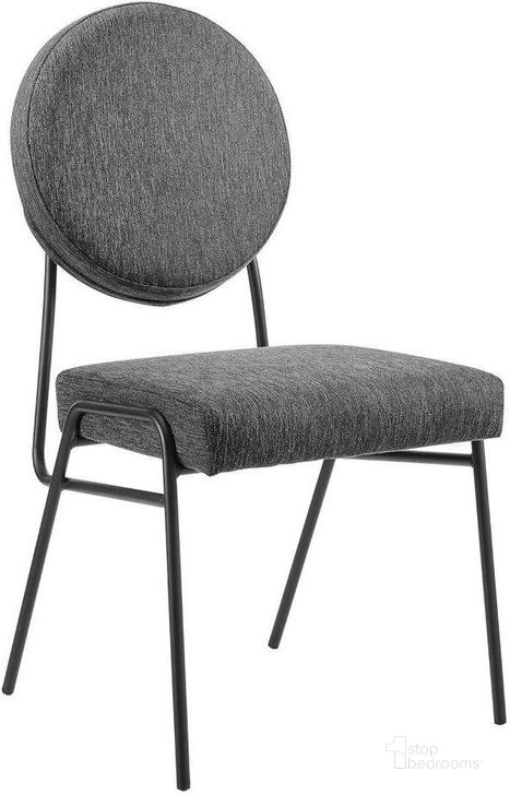 The appearance of Craft Upholstered Fabric Dining Side Chairs In Black Charcoal designed by Modway in the transitional interior design. This black charcoal piece of furniture  was selected by 1StopBedrooms from Craft Collection to add a touch of cosiness and style into your home. Sku: EEI-6253-BLK-CHA. Material: Polyester. Product Type: Side Chair. Image1