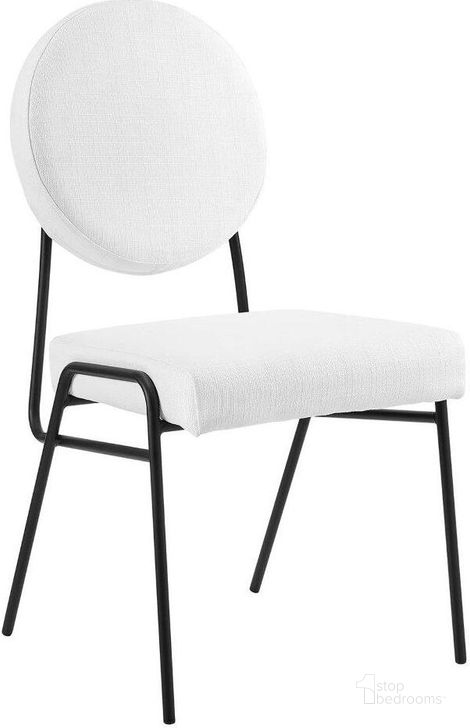 The appearance of Craft Upholstered Fabric Dining Side Chairs In Black White designed by Modway in the transitional interior design. This black white piece of furniture  was selected by 1StopBedrooms from Craft Collection to add a touch of cosiness and style into your home. Sku: EEI-6253-BLK-WHI. Material: Polyester. Product Type: Side Chair. Image1
