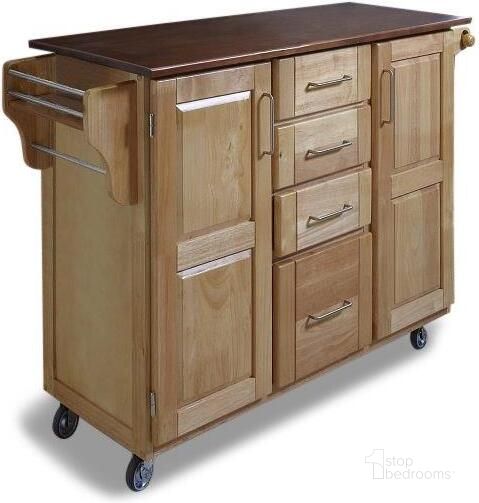 The appearance of Create-A-Cart Brown Kitchen Cart 9100-1017G designed by Homestyles in the traditional interior design. This brown piece of furniture  was selected by 1StopBedrooms from Create-A-Cart Collection to add a touch of cosiness and style into your home. Sku: 9100-001;9100-107. Material: Wood. Product Type: Kitchen Cart. Image1