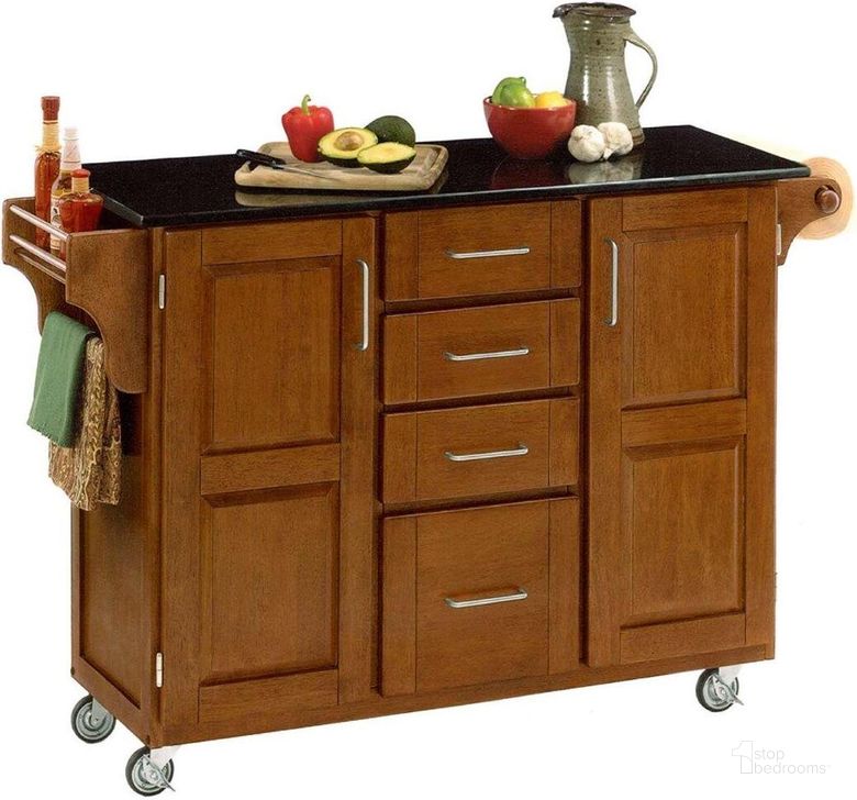 The appearance of Create-A-Cart Brown Kitchen Cart 9100-1064 designed by Homestyles in the traditional interior design. This brown piece of furniture  was selected by 1StopBedrooms from Create-A-Cart Collection to add a touch of cosiness and style into your home. Sku: 9100-006;9100-104. Material: Wood. Product Type: Kitchen Cart. Image1