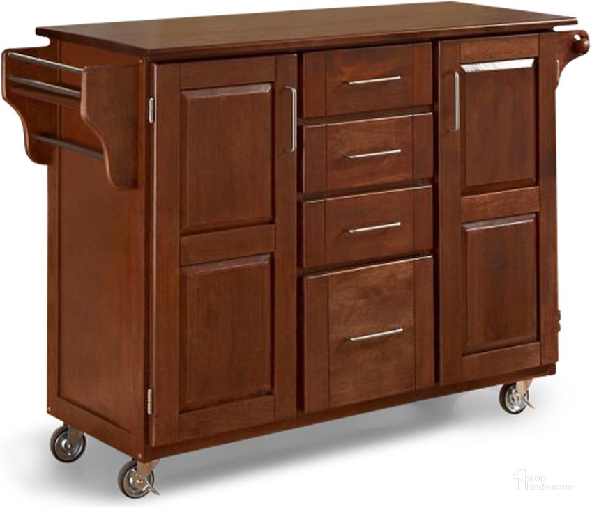 The appearance of Create-A-Cart Brown Kitchen Cart 9100-1067G designed by Homestyles in the traditional interior design. This brown piece of furniture  was selected by 1StopBedrooms from Create-A-Cart Collection to add a touch of cosiness and style into your home. Sku: 9100-006;9100-107. Material: Wood. Product Type: Kitchen Cart. Image1