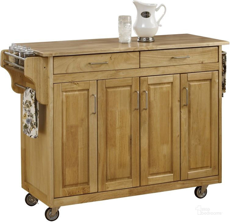 The appearance of Create-A-Cart Brown Kitchen Cart 9200-1011 designed by Homestyles in the traditional interior design. This light brown piece of furniture  was selected by 1StopBedrooms from Create-A-Cart Collection to add a touch of cosiness and style into your home. Sku: 9100-101;9200-001. Material: Wood. Product Type: Kitchen Cart.