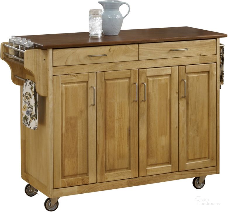 The appearance of Create-A-Cart Brown Kitchen Cart 9200-1016G designed by Homestyles in the traditional interior design. This light brown piece of furniture  was selected by 1StopBedrooms from Create-A-Cart Collection to add a touch of cosiness and style into your home. Sku: 9100-106;9200-001. Material: Wood. Product Type: Kitchen Cart. Image1