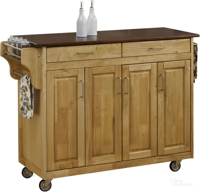 The appearance of Create-A-Cart Brown Kitchen Cart 9200-1017G designed by Homestyles in the traditional interior design. This light brown piece of furniture  was selected by 1StopBedrooms from Create-A-Cart Collection to add a touch of cosiness and style into your home. Sku: 9100-107;9200-001. Material: Wood. Product Type: Kitchen Cart. Image1