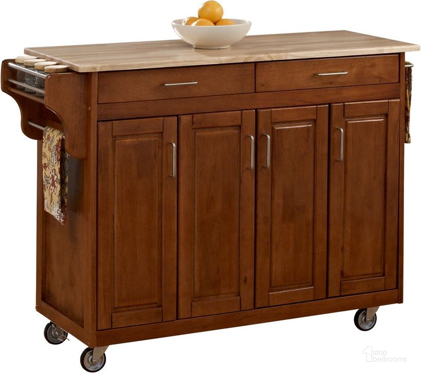 The appearance of Create-A-Cart Brown Kitchen Cart 9200-1061 designed by Homestyles in the traditional interior design. This brown piece of furniture  was selected by 1StopBedrooms from Create-A-Cart Collection to add a touch of cosiness and style into your home. Sku: 9100-101;9200-006. Material: Wood. Product Type: Kitchen Cart. Image1