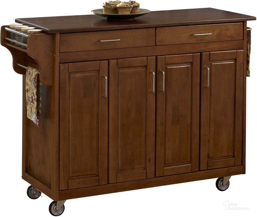 The appearance of Create-A-Cart Brown Kitchen Cart 9200-1067G designed by Homestyles in the traditional interior design. This brown piece of furniture  was selected by 1StopBedrooms from Create-A-Cart Collection to add a touch of cosiness and style into your home. Sku: 9100-107;9200-006. Material: Wood. Product Type: Kitchen Cart. Image1