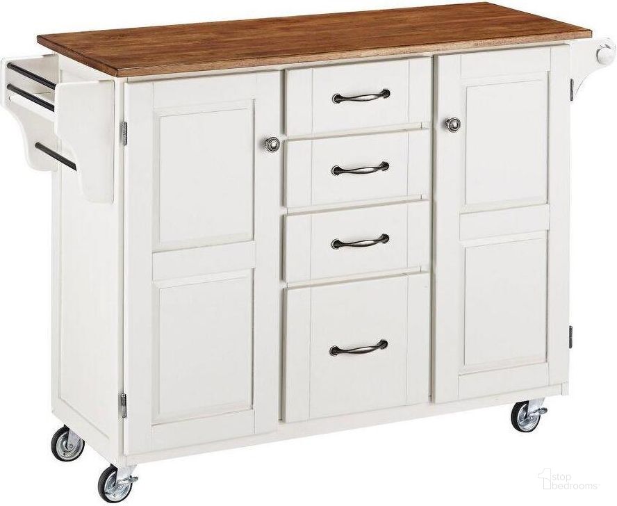 The appearance of Create-A-Cart Off White Kitchen Cart 9100-1026G designed by Homestyles in the traditional interior design. This off white piece of furniture  was selected by 1StopBedrooms from Create-A-Cart Collection to add a touch of cosiness and style into your home. Sku: 9100-002;9100-106. Material: Wood. Product Type: Kitchen Cart. Image1