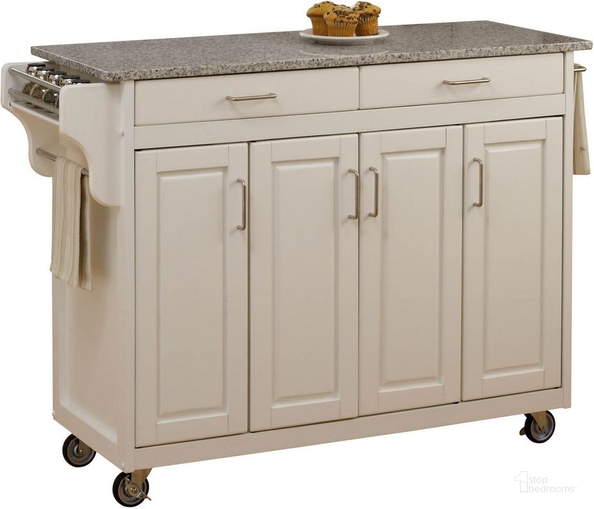 The appearance of Create-A-Cart Off White Kitchen Cart 9200-1023 designed by Homestyles in the traditional interior design. This off white piece of furniture  was selected by 1StopBedrooms from Create-A-Cart Collection to add a touch of cosiness and style into your home. Sku: 9100-103;9200-002. Material: Wood. Product Type: Kitchen Cart. Image1