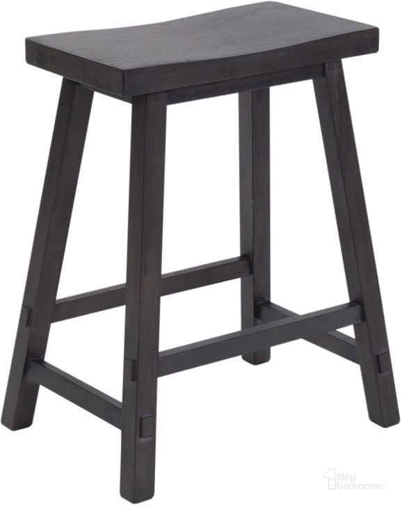 The appearance of Creations Ii 24 Inch Sawhorse Counter Stool - Slate designed by Liberty in the traditional interior design. This slate piece of furniture  was selected by 1StopBedrooms from Creations Ii Collection to add a touch of cosiness and style into your home. Sku: 38-B1824-S. Product Type: Barstool. Material: Rubberwood. Image1