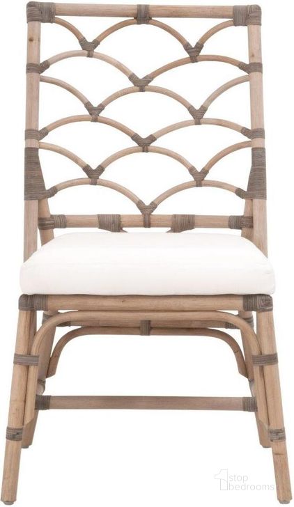 The appearance of Crescent Dining Chair Set Of 2 designed by Essentials For Living in the transitional interior design. This rattan piece of furniture  was selected by 1StopBedrooms from Sel De Mer Collection to add a touch of cosiness and style into your home. Sku: 3635.MG-MG/BLCH. Product Type: Dining Chair. Material: Rattan. Image1