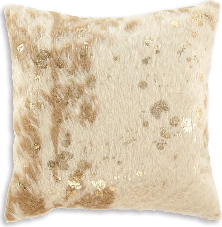 The appearance of Crescent Spur Cream/Gold Pillow designed by Artisan Elegance in the modern / contemporary interior design. This cream/gold piece of furniture  was selected by 1StopBedrooms from Crescent Spur Collection to add a touch of cosiness and style into your home. Sku: A1000479P. Material: Fabric. Product Type: Pillow. Image1