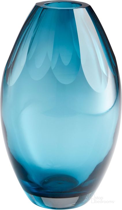 The appearance of Cressida Blue Large Vase designed by Cyan Design in the modern / contemporary interior design. This blue piece of furniture  was selected by 1StopBedrooms from Cressida Collection to add a touch of cosiness and style into your home. Sku: 10312. Material: Glass. Product Type: Vase.