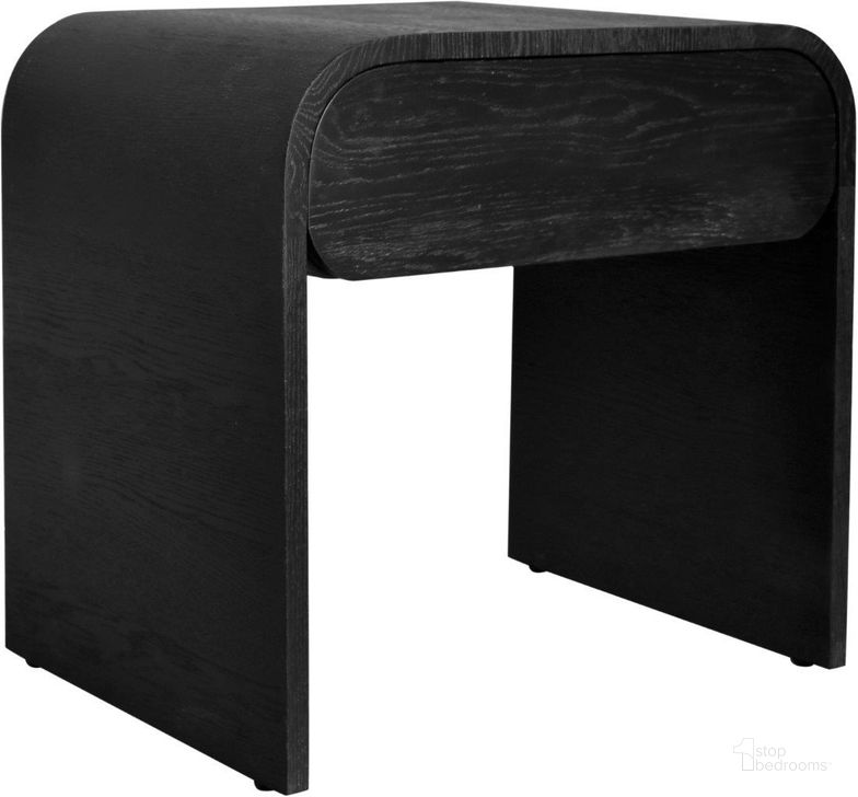 The appearance of Cresthill Black Oak Night Stand designed by Meridian in the transitional interior design. This black piece of furniture  was selected by 1StopBedrooms from Cresthill Collection to add a touch of cosiness and style into your home. Sku: 861-NS. Product Type: Nightstand. Material: Plywood. Image1