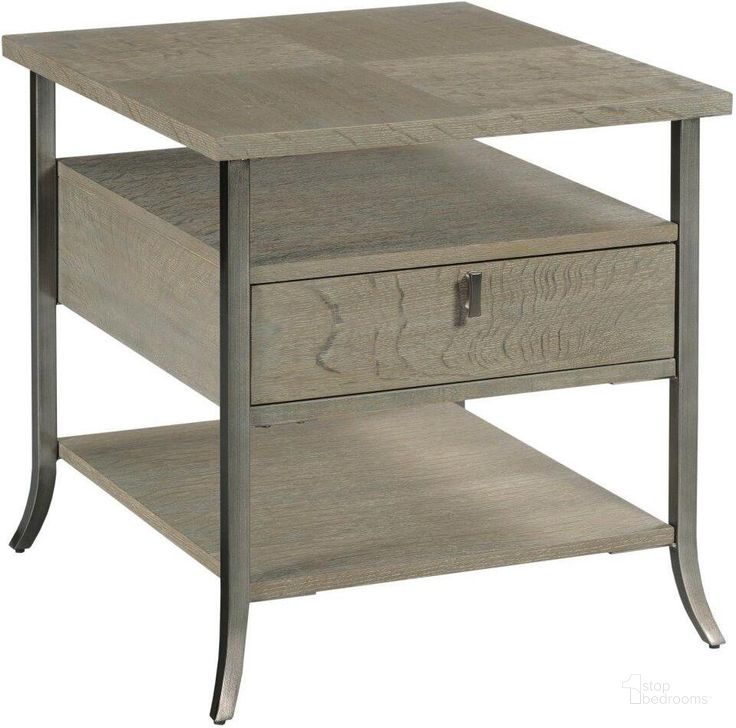 The appearance of Creston Rockford Rectangular Drawer End Table designed by Hammary in the modern / contemporary interior design. This gray piece of furniture  was selected by 1StopBedrooms from Creston Collection to add a touch of cosiness and style into your home. Sku: 015-917. Material: Wood. Product Type: End Table.