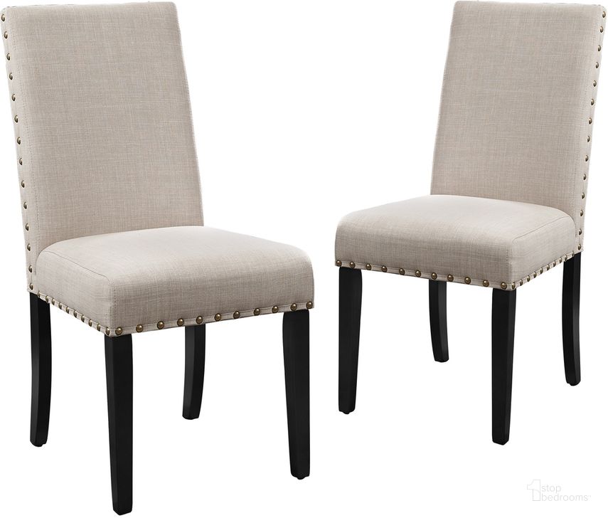 The appearance of Crispin Natural Dining Chair Set Of 2 designed by New Classic in the transitional interior design. This beige piece of furniture  was selected by 1StopBedrooms from Crispin Collection to add a touch of cosiness and style into your home. Sku: D162-SC-NAT. Product Type: Dining Chair. Image1