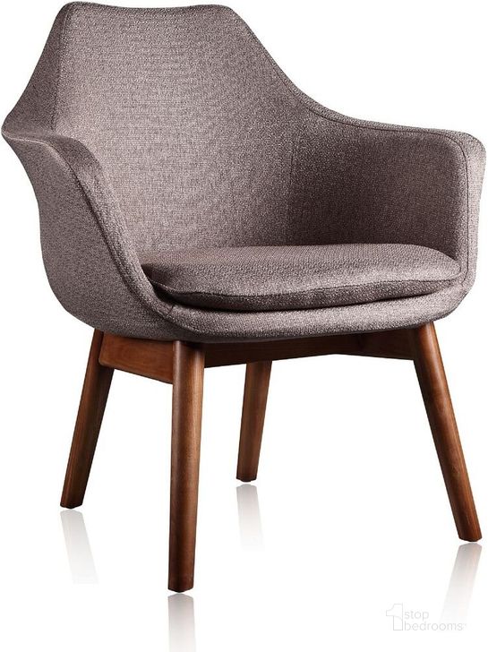 The appearance of Cronkite Accent Chair in Grey and Walnut designed by Manhattan Comfort in the transitional interior design. This grey and walnut piece of furniture  was selected by 1StopBedrooms from Cronkite Collection to add a touch of cosiness and style into your home. Sku: AC026-GY. Material: Wood. Product Type: Accent Chair. Image1