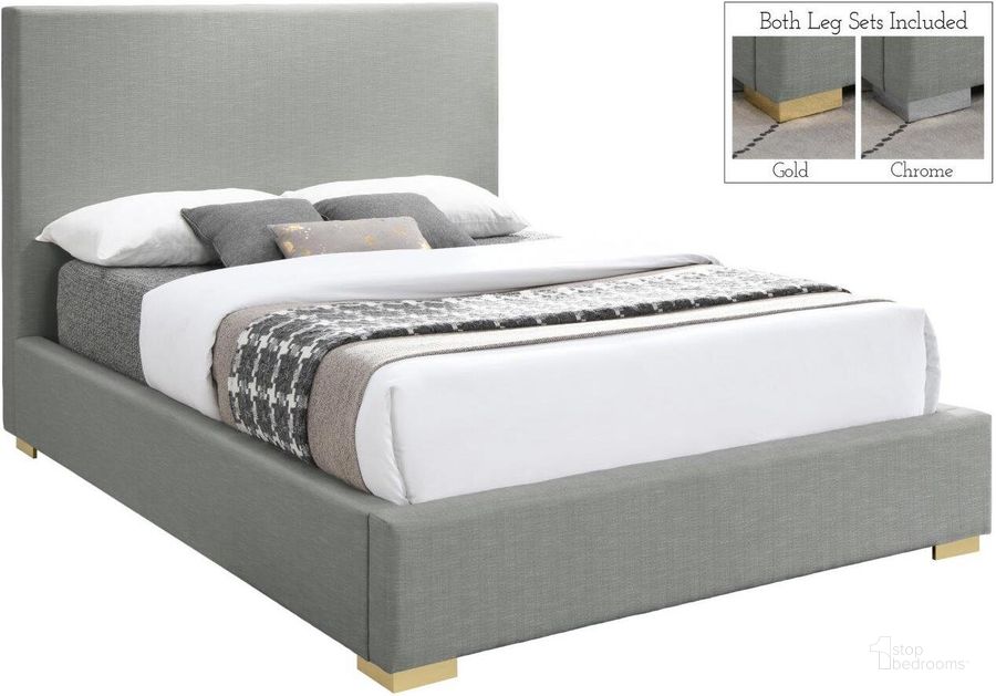 The appearance of Crosby Grey Linen Fabric Full Bed designed by Meridian in the modern / contemporary interior design. This grey linen fabric piece of furniture  was selected by 1StopBedrooms from Crosby Collection to add a touch of cosiness and style into your home. Sku: CrosbyGrey-F-1;CrosbyGrey-F-2. Bed Type: Platform Bed. Material: Metal. Product Type: Platform Bed. Bed Size: Full. Image1