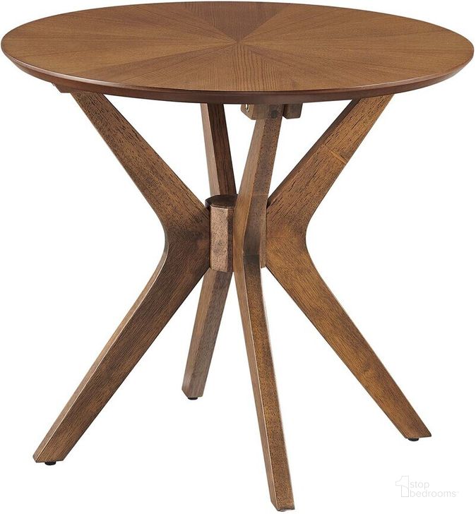 The appearance of Crossroads 24 Inch Round Wood Side Table In Walnut designed by Modway in the transitional interior design. This walnut piece of furniture  was selected by 1StopBedrooms from Crossroads Collection to add a touch of cosiness and style into your home. Sku: EEI-6558-WAL. Product Type: Side Table. Material: MDF. Image1