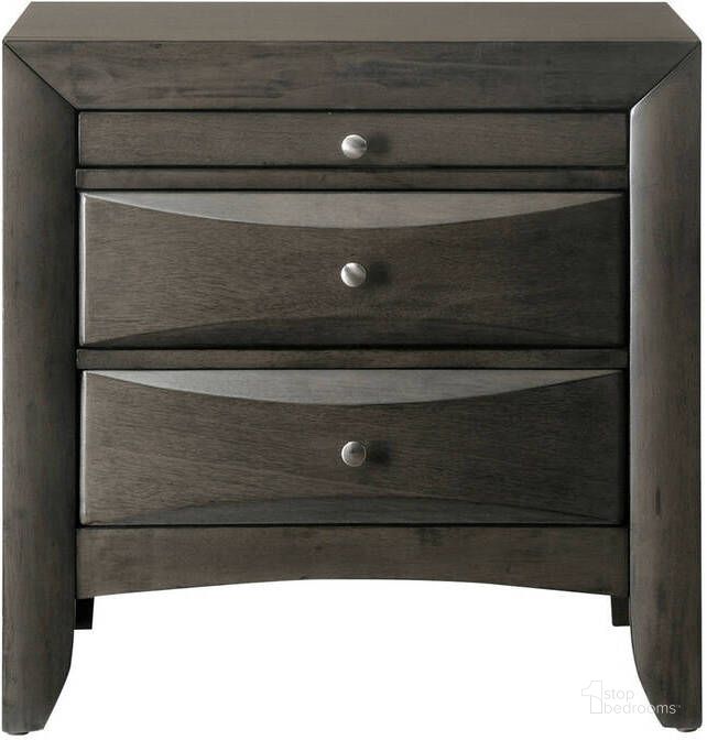 The appearance of Crown Mark Emily Grey Night Stand designed by Crown Mark in the transitional interior design. This grey piece of furniture  was selected by 1StopBedrooms from Emily Collection to add a touch of cosiness and style into your home. Sku: B4270-2. Product Type: Nightstand. Image1