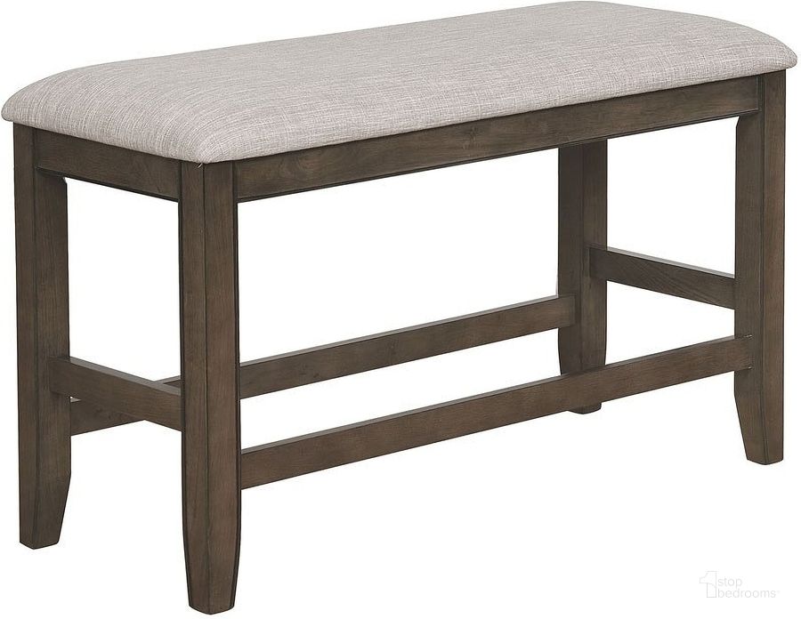 The appearance of Fulton Counter Height Bench (Grey) designed by Crown Mark in the modern / contemporary interior design. This grey piece of furniture  was selected by 1StopBedrooms from Fulton Collection to add a touch of cosiness and style into your home. Sku: 2727GY-BENCH. Product Type: Bench. Image1