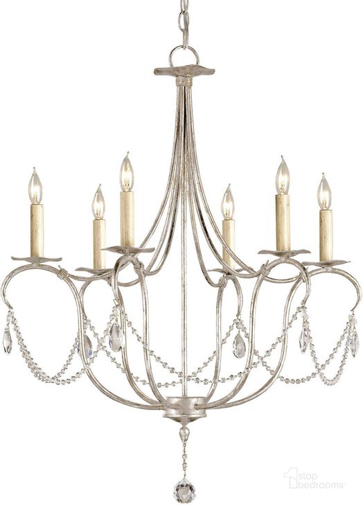 The appearance of Crystal Lights Small Silver Chandelier designed by Currey & Company in the modern / contemporary interior design. This silver piece of furniture  was selected by 1StopBedrooms from Crystal Lights Collection to add a touch of cosiness and style into your home. Sku: 9890. Product Type: Chandelier. Material: Iron.
