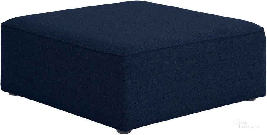 The appearance of Cube Navy Durable Linen Ottoman designed by Meridian in the modern / contemporary interior design. This navy piece of furniture  was selected by 1StopBedrooms from Cube Collection to add a touch of cosiness and style into your home. Sku: 630Navy-Ott. Material: Wood. Product Type: Ottoman. Image1