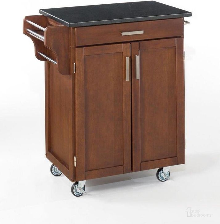 The appearance of Cuisine Cart Brown Kitchen Cart 9001-0074 designed by Homestyles in the traditional interior design. This light brown piece of furniture  was selected by 1StopBedrooms from Cuisine Cart Collection to add a touch of cosiness and style into your home. Sku: 9001-104;9001-007. Material: Wood. Product Type: Kitchen Cart. Image1