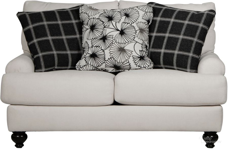 The appearance of Cumberland Loveseat In Ecru designed by Jackson in the traditional interior design. This ecru piece of furniture  was selected by 1StopBedrooms from Cumberland Collection to add a touch of cosiness and style into your home. Sku: 32450219091629218. Material: Fabric. Product Type: Loveseat. Image1