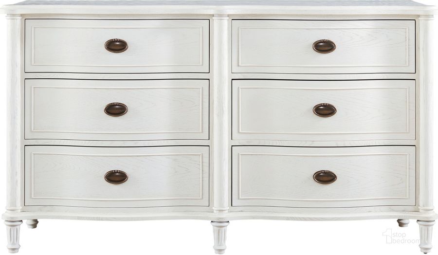 The appearance of Curated Cotton Amity Drawer Dresser designed by Universal in the modern / contemporary interior design. This white piece of furniture  was selected by 1StopBedrooms from Curated Collection to add a touch of cosiness and style into your home. Sku: WF987040. Material: Wood. Product Type: Dresser. Image1