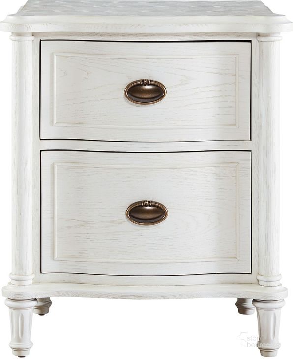 The appearance of Curated Cotton Amity Nightstand designed by Universal in the modern / contemporary interior design. This white piece of furniture  was selected by 1StopBedrooms from Curated Collection to add a touch of cosiness and style into your home. Sku: WF987350. Material: Wood. Product Type: Nightstand. Image1