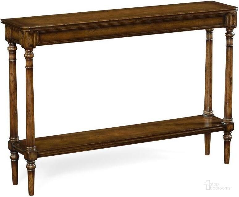 The appearance of Curated Country Living Style Narrow Walnut Console designed by Jonathan Charles in the traditional interior design. This medium walnut piece of furniture  was selected by 1StopBedrooms from Curated Collection to add a touch of cosiness and style into your home. Sku: 494601-WAL. Material: Wood. Product Type: Console. Image1